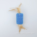 Candy roller with feathers to sharpen claws toys